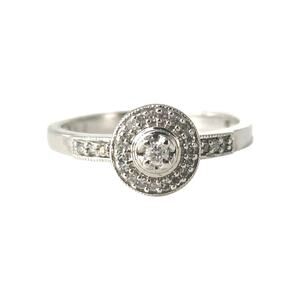 10k White Gold And Diamonds Princess Ring Size 6.5